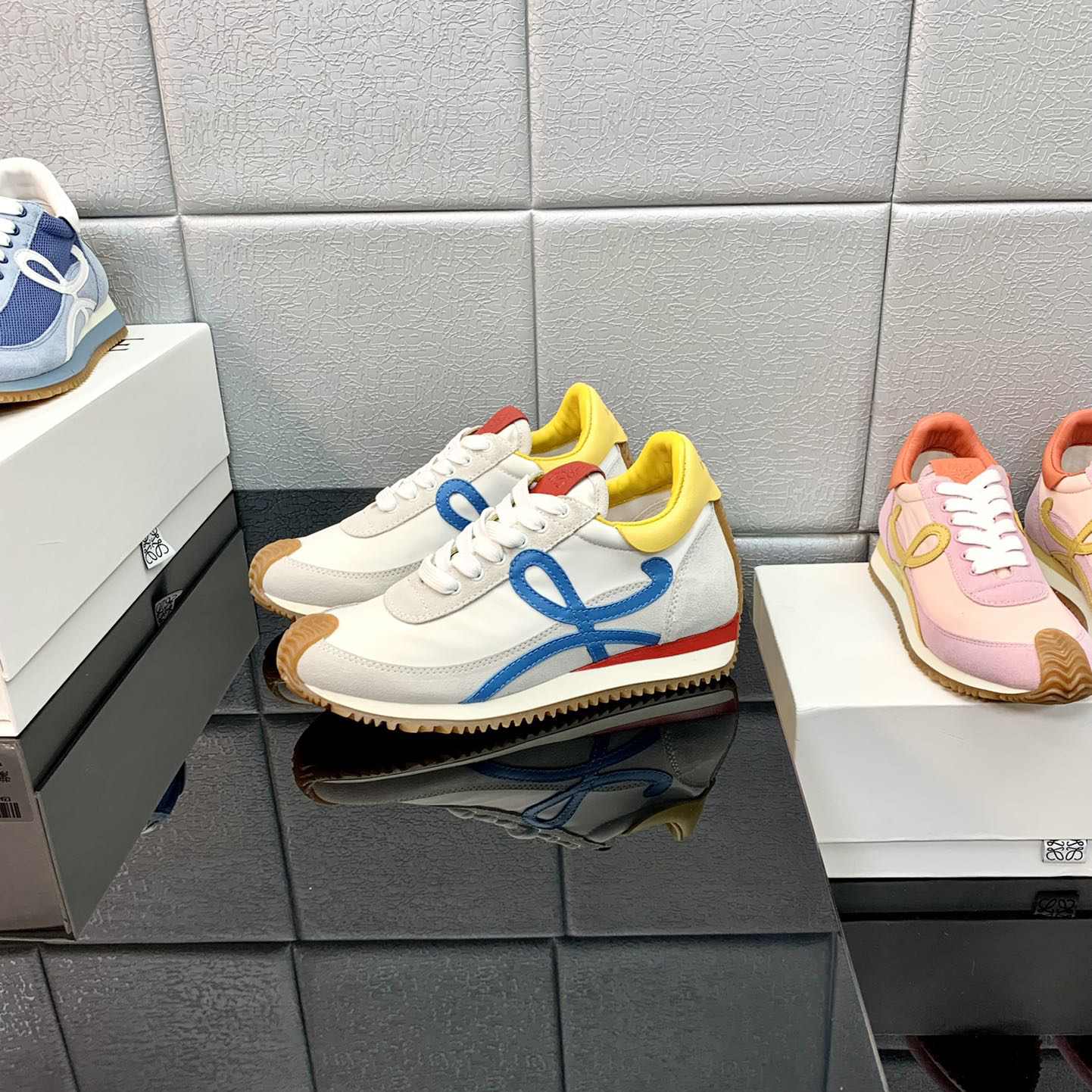 Loewe Flow Runner In Technical Mesh And Suede - EUR FASHION