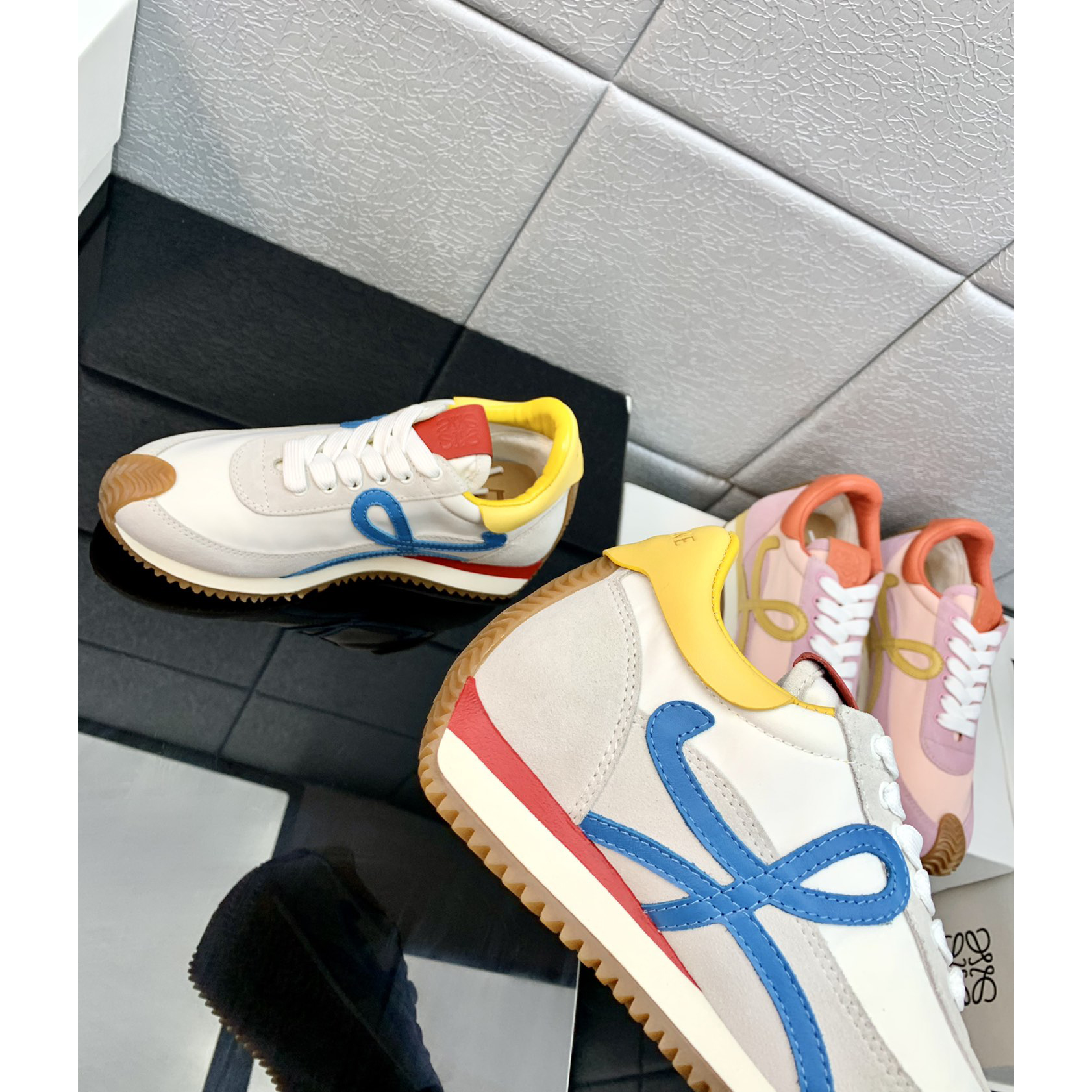 Loewe Flow Runner In Technical Mesh And Suede - EUR FASHION
