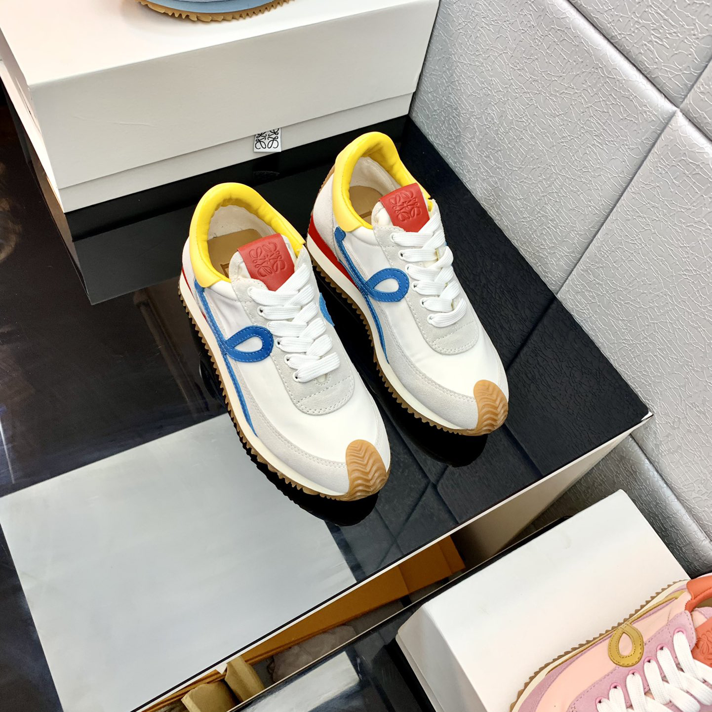 Loewe Flow Runner In Technical Mesh And Suede - EUR FASHION