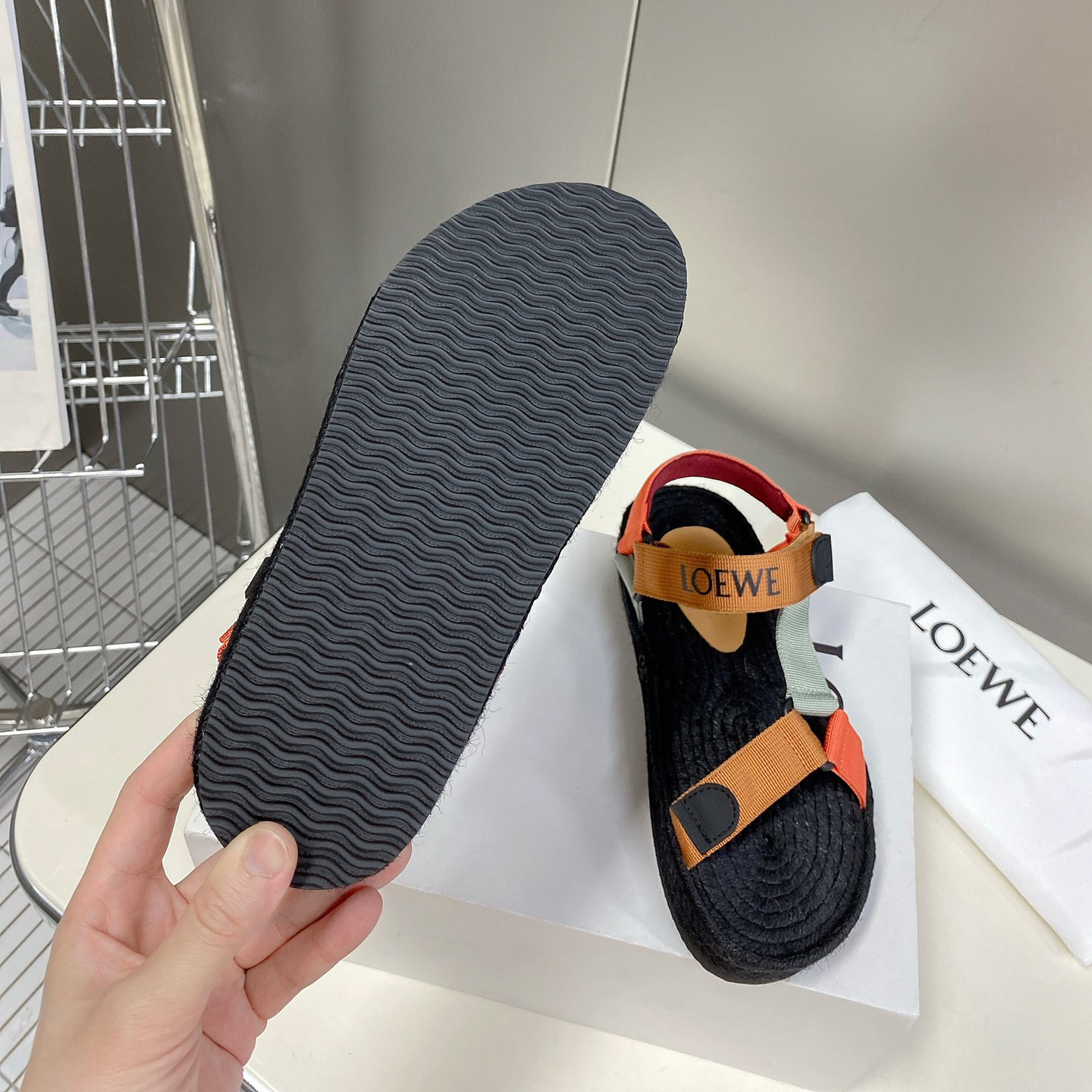 Loewe Strappy Espadrille In Nylon - EUR FASHION