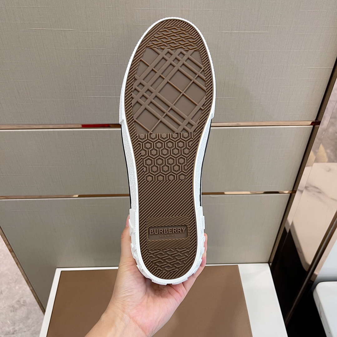 Burberry Check Cotton Sneakers - EUR FASHION