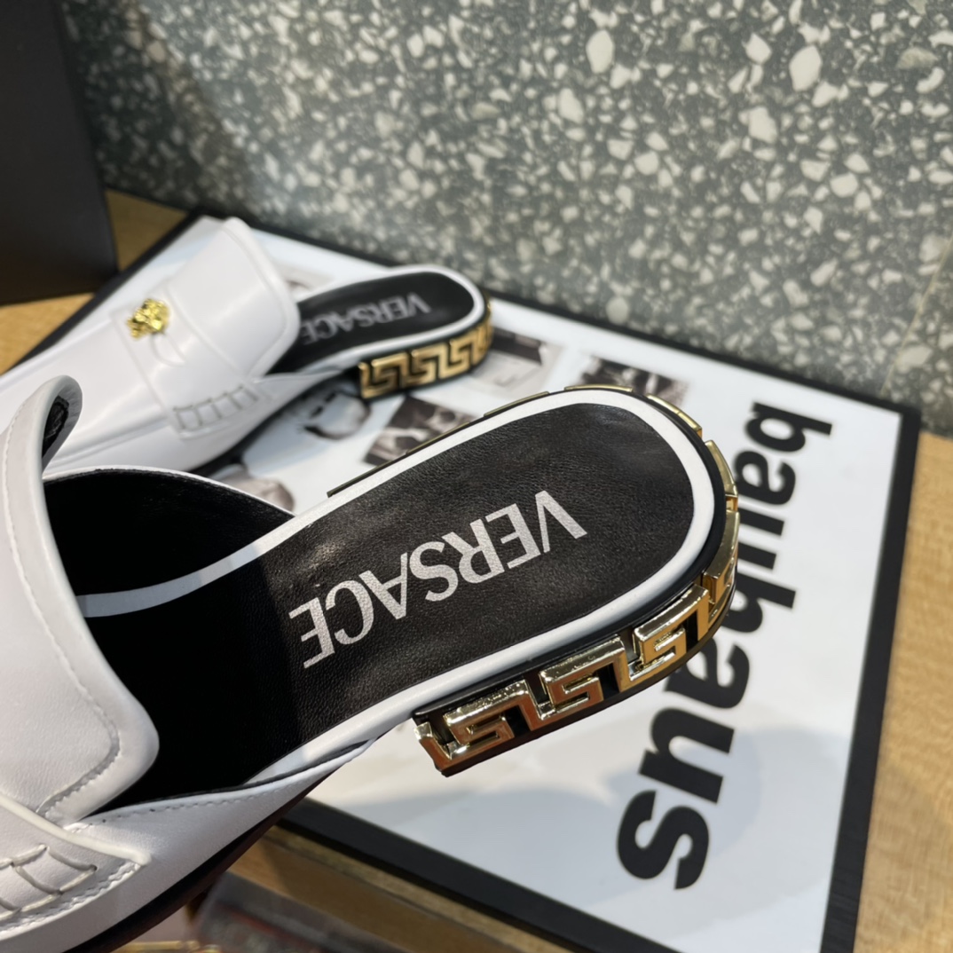 Versace La Medusa Loafer Mules - EUR FASHION