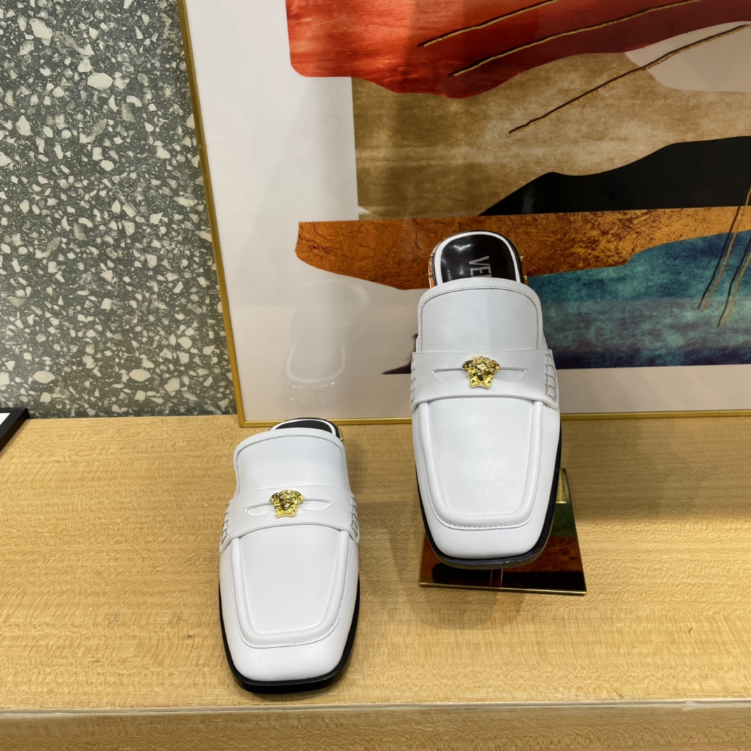 Versace La Medusa Loafer Mules - EUR FASHION