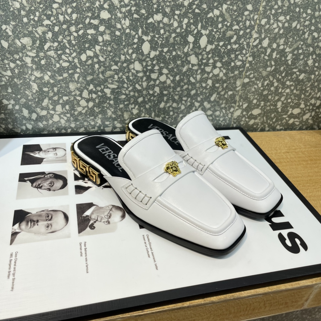 Versace La Medusa Loafer Mules - EUR FASHION