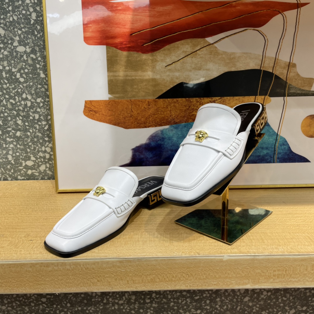 Versace La Medusa Loafer Mules - EUR FASHION