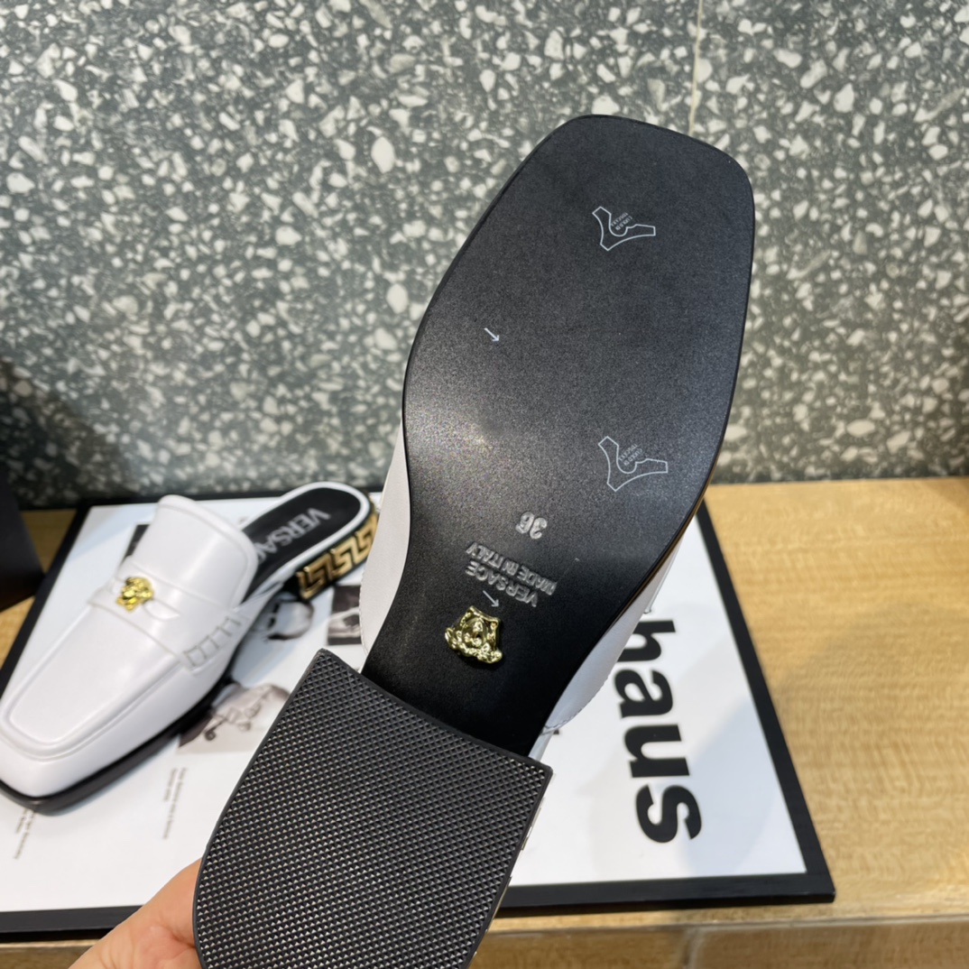 Versace La Medusa Loafer Mules - EUR FASHION
