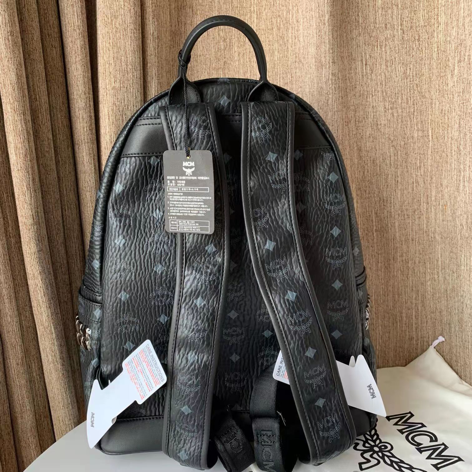 MCM Leather Black Backpack（41-33-15cm） - EUR FASHION