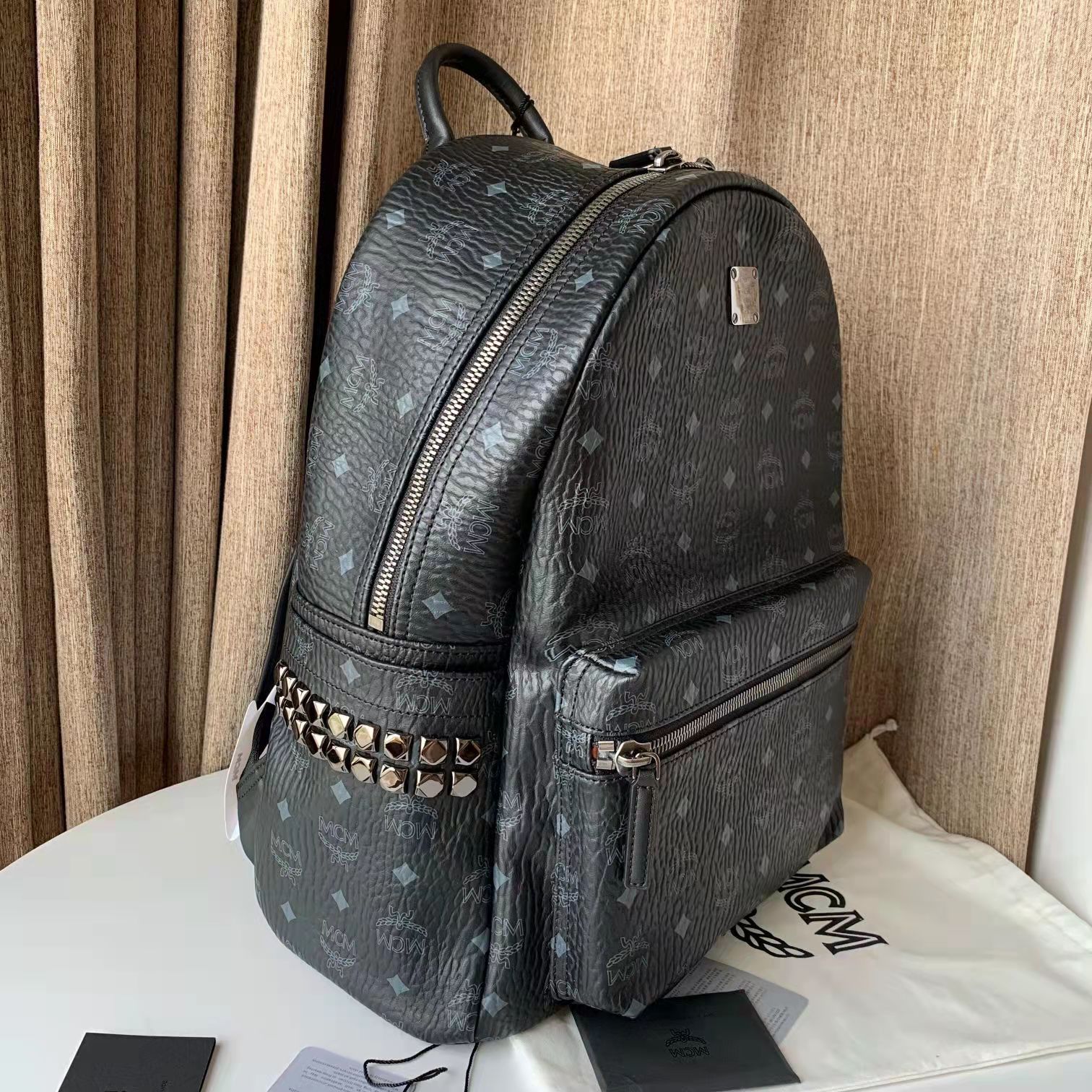 MCM Leather Black Backpack（41-33-15cm） - EUR FASHION