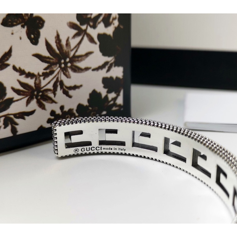 Gucci Silver Bracelet With Square G - EUR FASHION