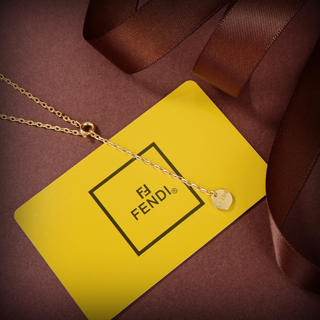 Fendi Signature Gold-Coloured Necklace - EUR FASHION