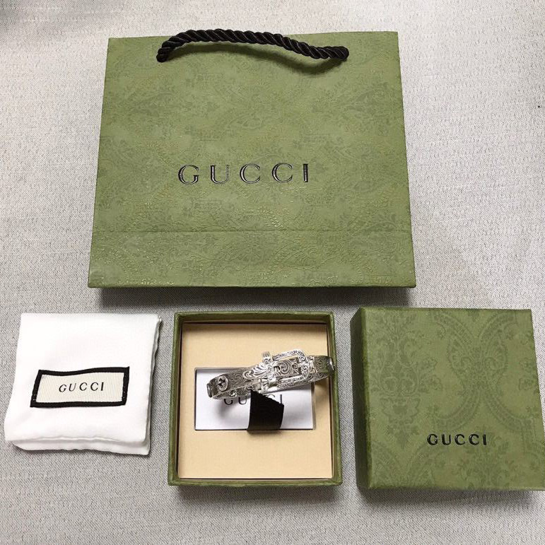 Gucci Silver Bracelet With Interlocking G - EUR FASHION