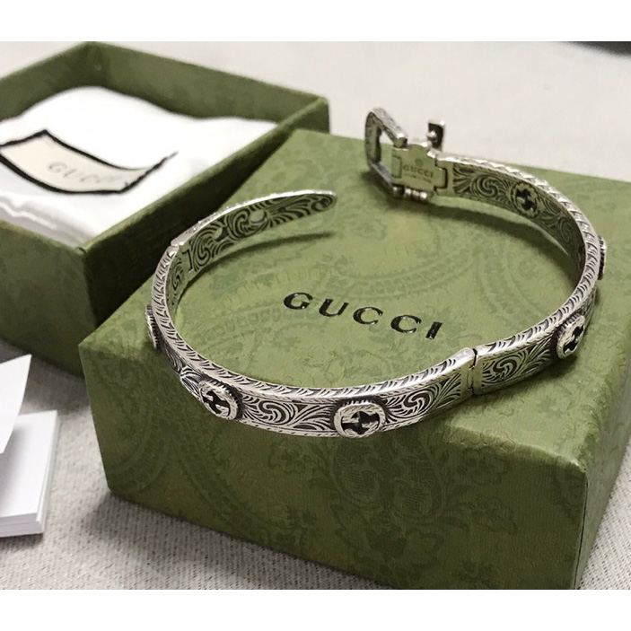Gucci Silver Bracelet With Interlocking G - EUR FASHION