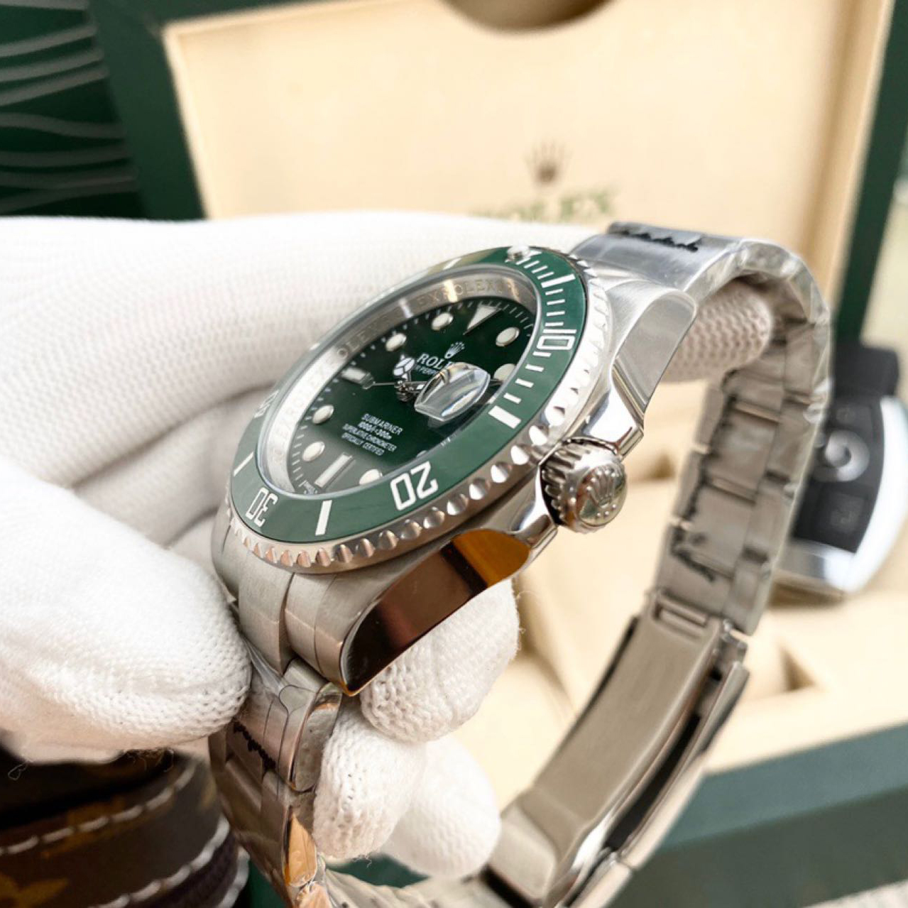 Rolex High Quality Oyster Perpetua Dark Green Dial Watch - EUR FASHION