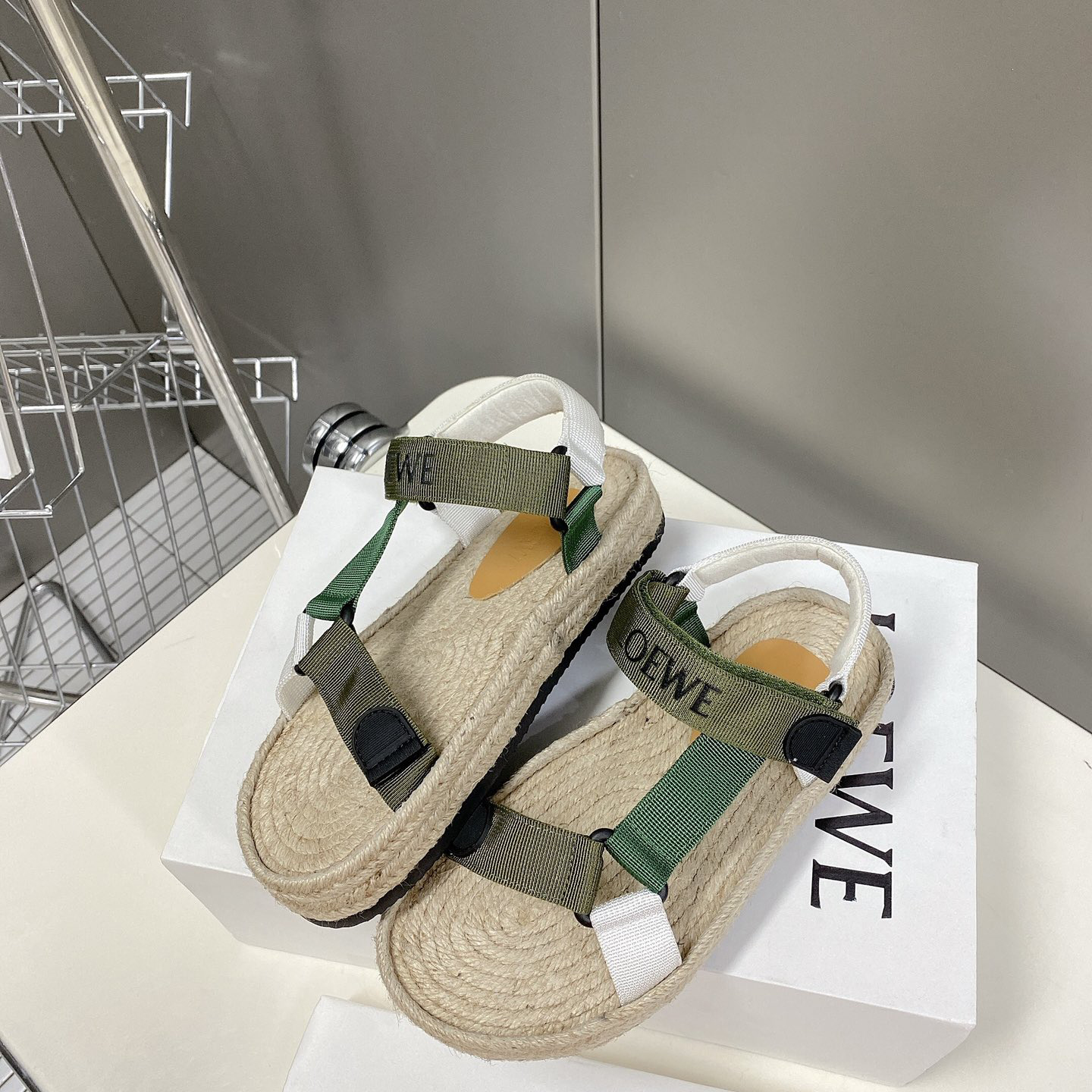 Loewe Strappy Espadrille In Nylon - EUR FASHION