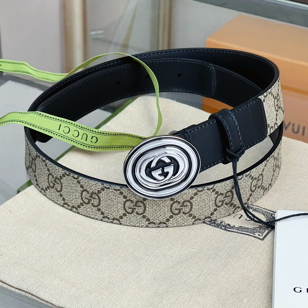 Gucci  Belt With Interlocking G Oval Buckle - EUR FASHION