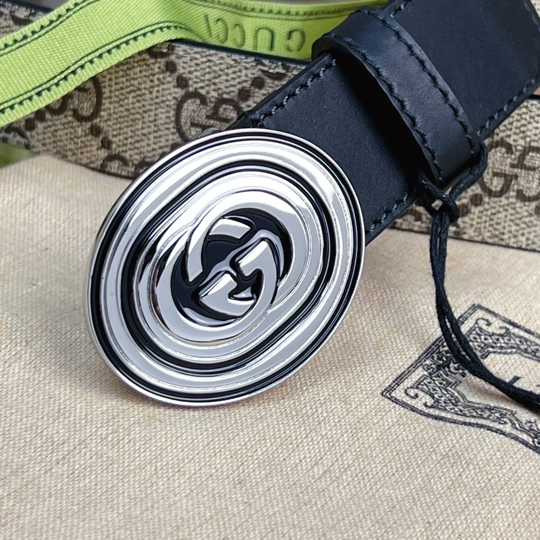 Gucci  Belt With Interlocking G Oval Buckle - EUR FASHION
