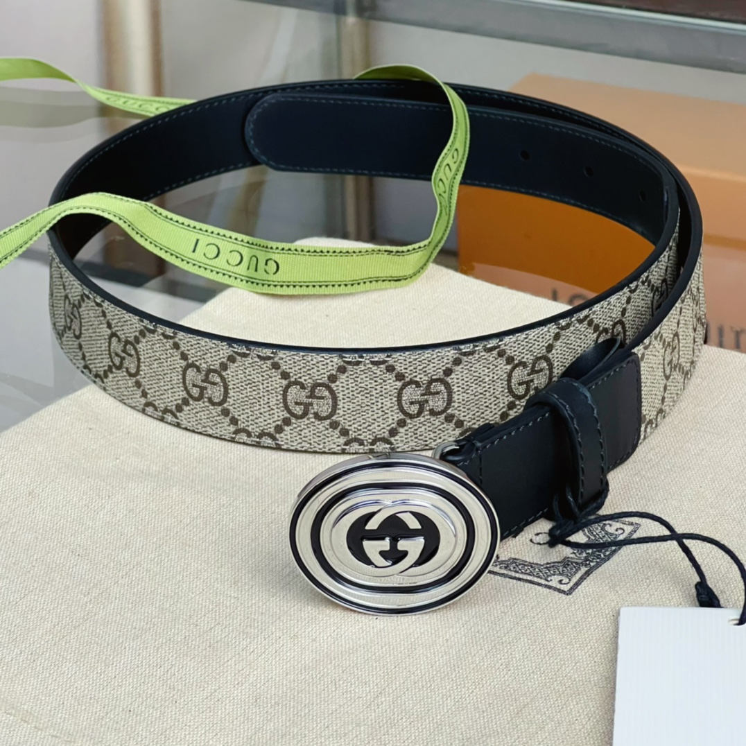 Gucci  Belt With Interlocking G Oval Buckle - EUR FASHION