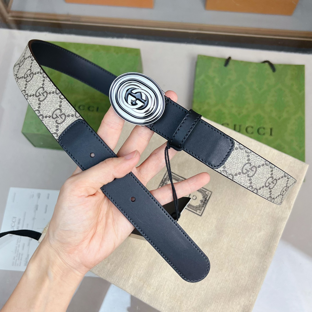 Gucci  Belt With Interlocking G Oval Buckle - EUR FASHION