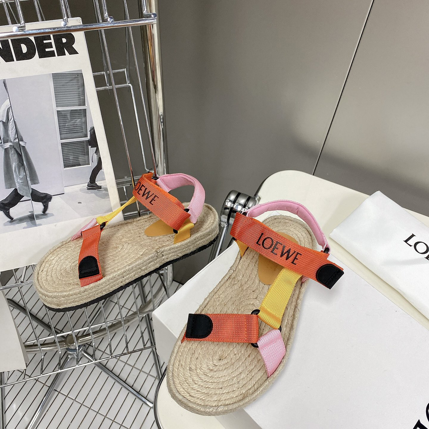Loewe Strappy Espadrille In Nylon - EUR FASHION