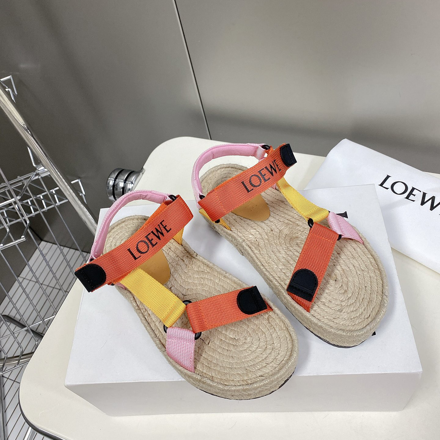 Loewe Strappy Espadrille In Nylon - EUR FASHION