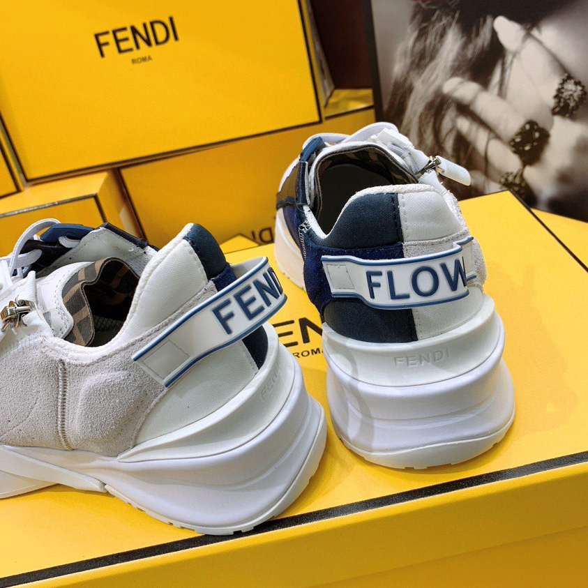 Fendi Flow Beige Suede Low-Tops Sneakers - EUR FASHION