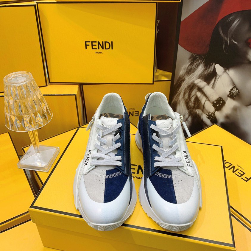 Fendi Flow Beige Suede Low-Tops Sneakers - EUR FASHION