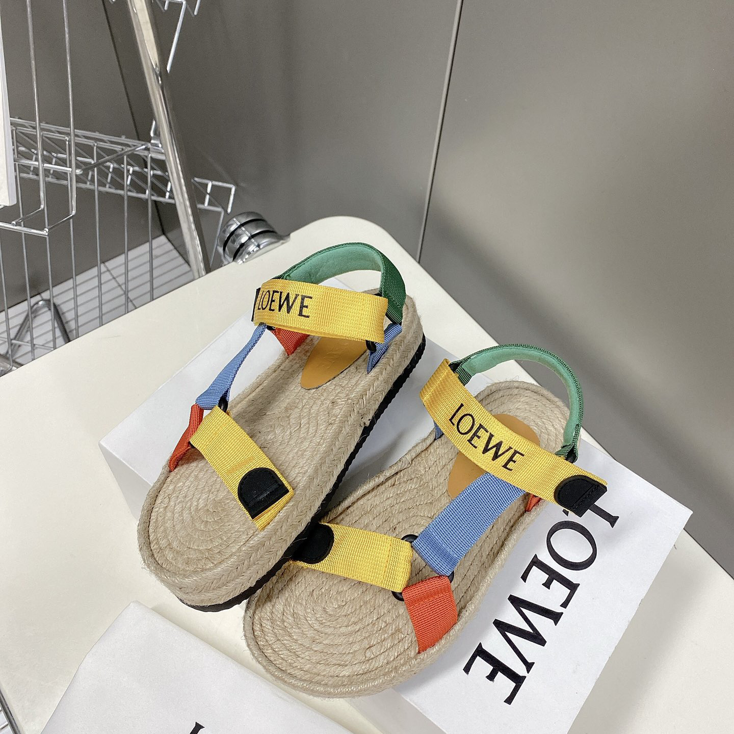 Loewe Strappy Espadrille In Nylon - EUR FASHION
