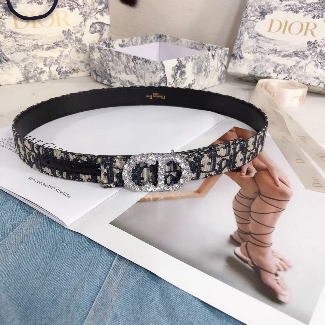 Dior Leather Belt With 'CD' Buckle - EUR FASHION