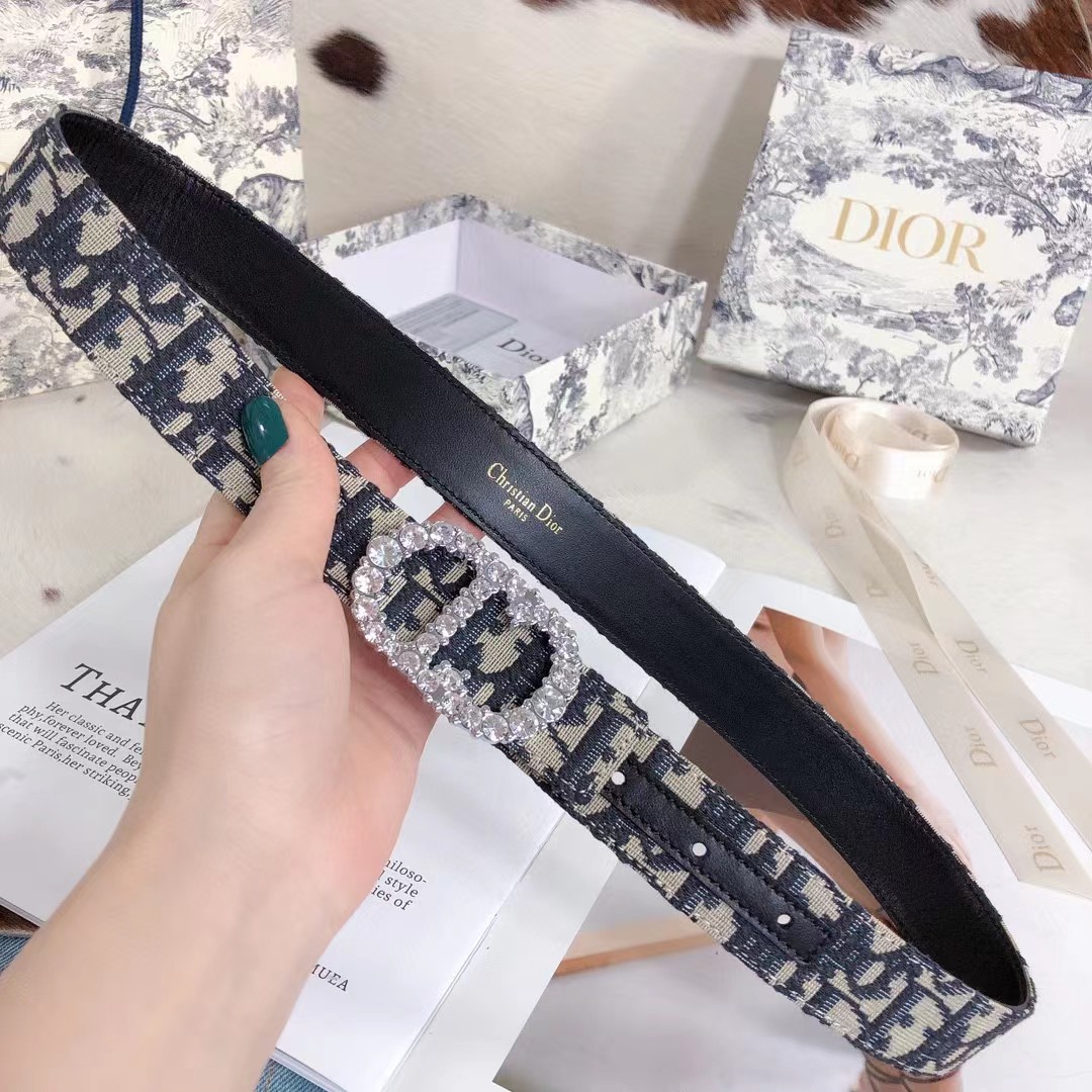 Dior Leather Belt With 'CD' Buckle - EUR FASHION