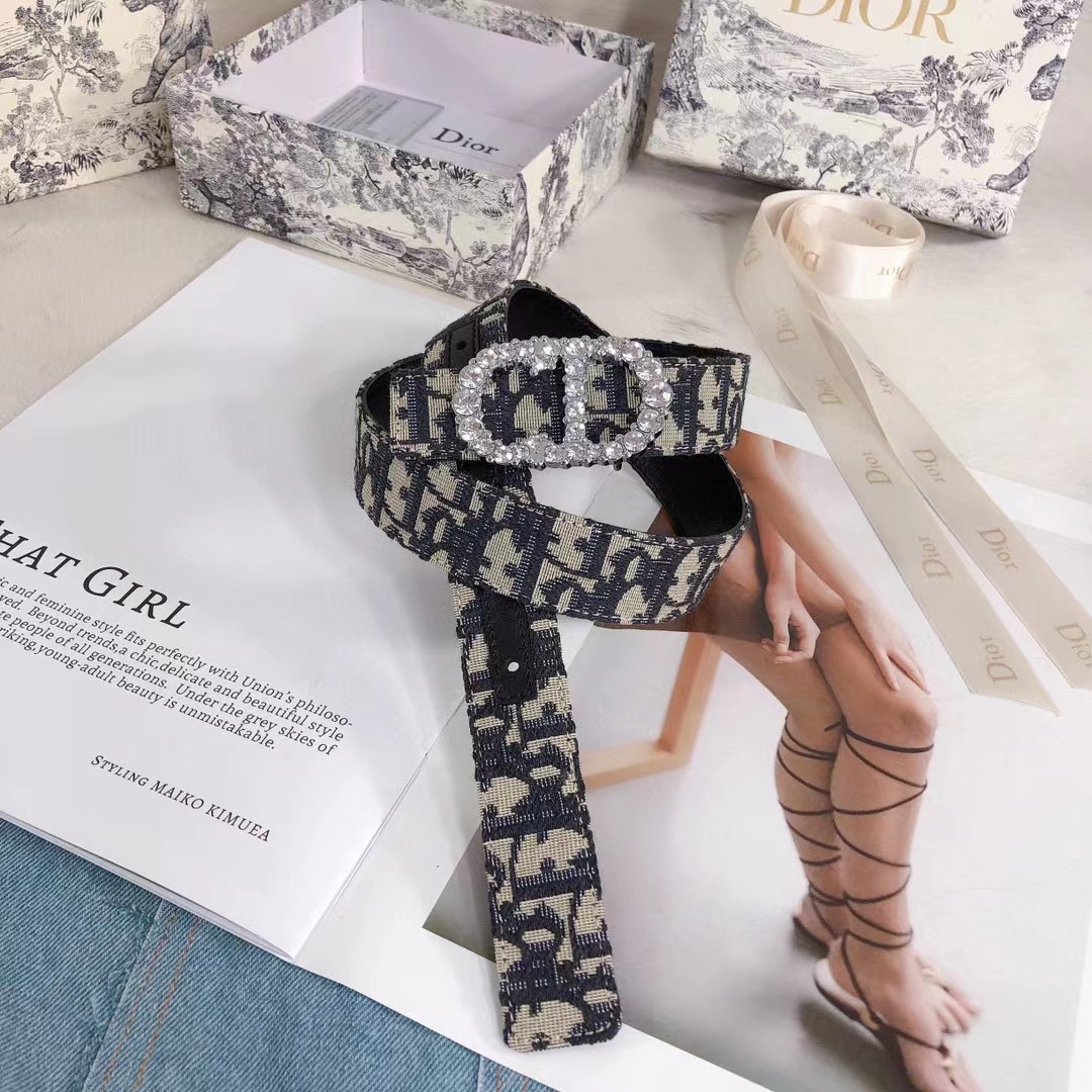 Dior Leather Belt With 'CD' Buckle - EUR FASHION