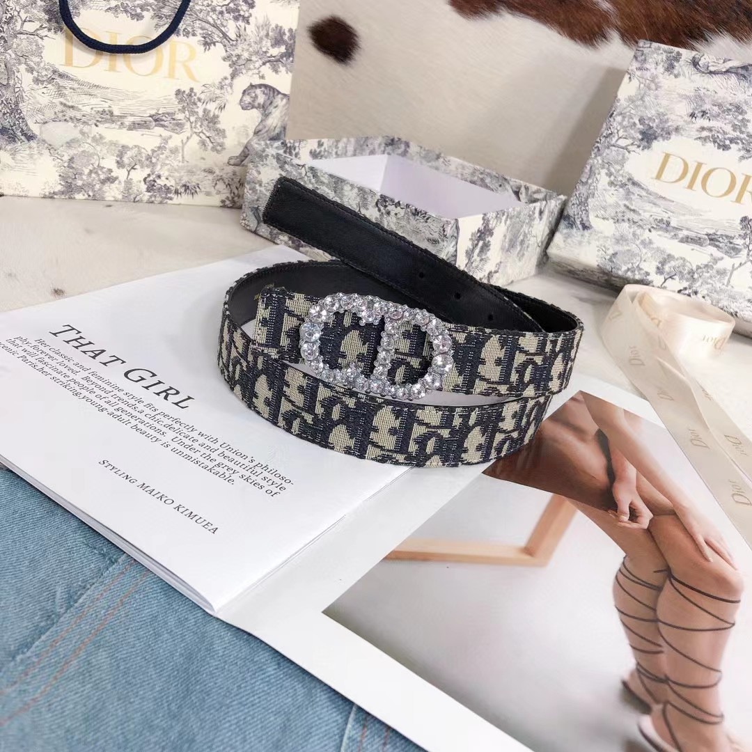 Dior Leather Belt With 'CD' Buckle - EUR FASHION