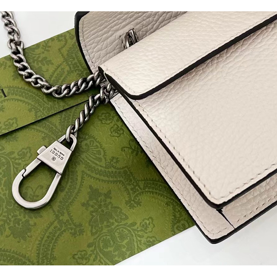 Gucci Dionysus Supermini Ivory Leather Shoulder Bag(16.5-10-4.5CM) - EUR FASHION