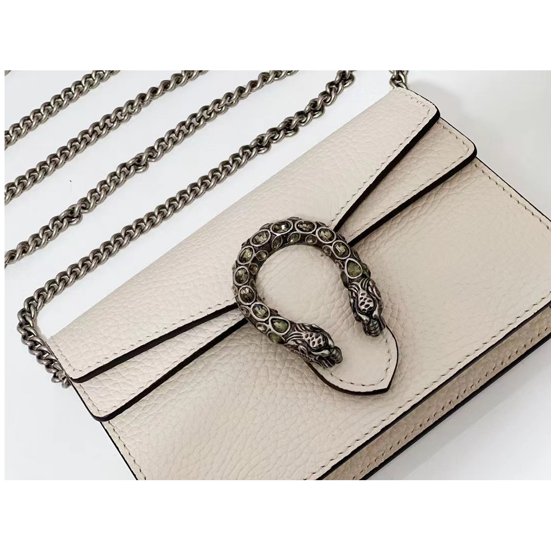 Gucci Dionysus Supermini Ivory Leather Shoulder Bag(16.5-10-4.5CM) - EUR FASHION