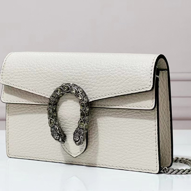 Gucci Dionysus Supermini Ivory Leather Shoulder Bag(16.5-10-4.5CM) - EUR FASHION