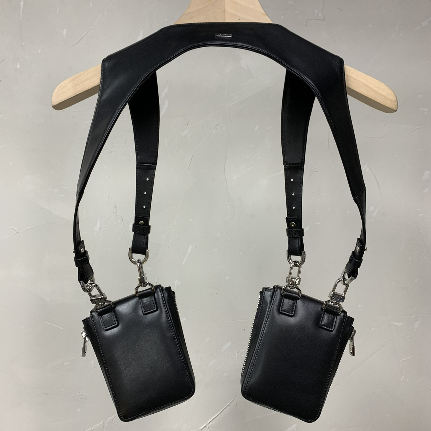 Amiri Black Leather Harness Bag - EUR FASHION