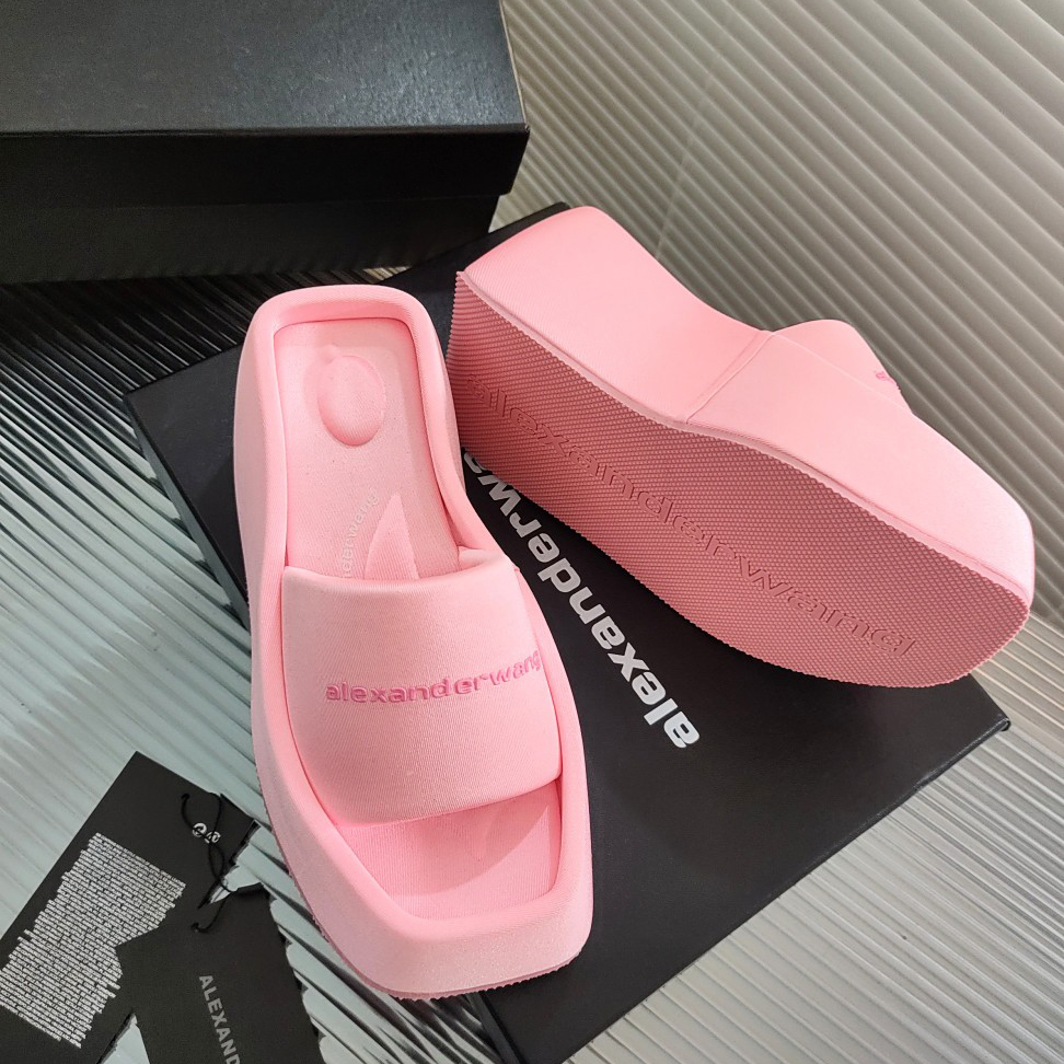 Alexander Wang Taji Platform Slide Sandal In Lycra - EUR FASHION