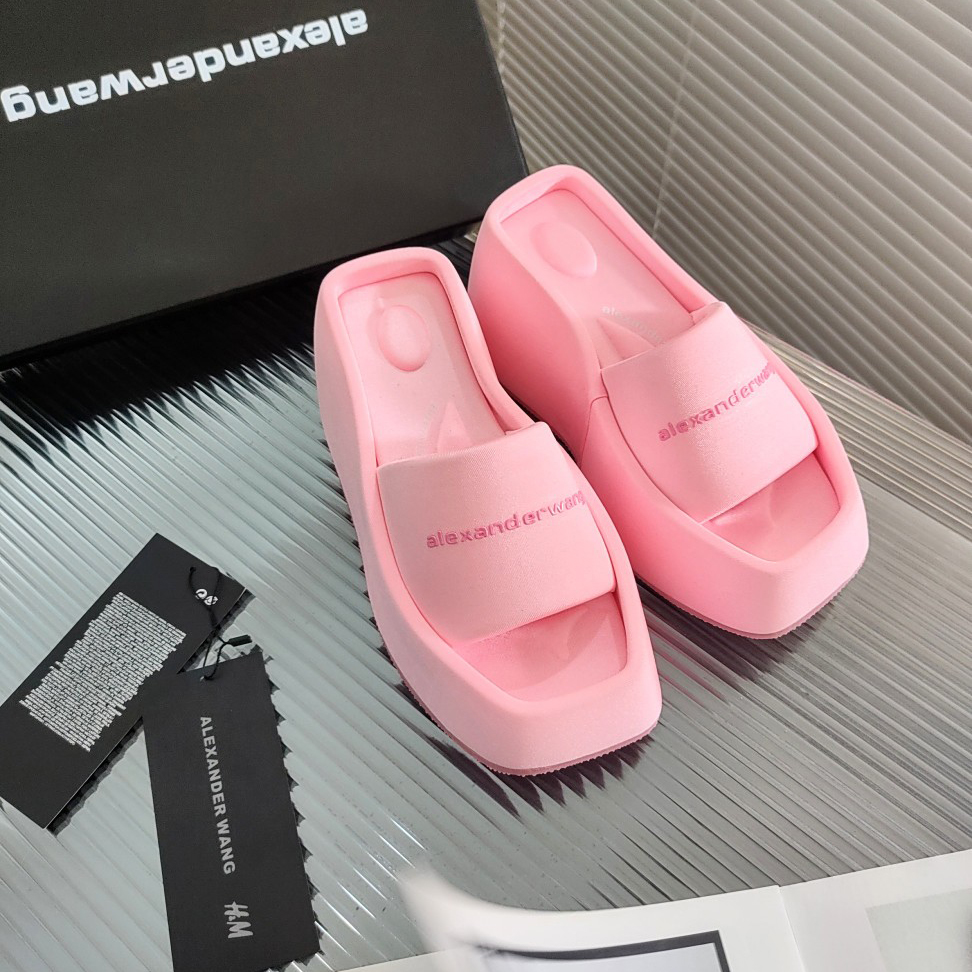 Alexander Wang Taji Platform Slide Sandal In Lycra - EUR FASHION