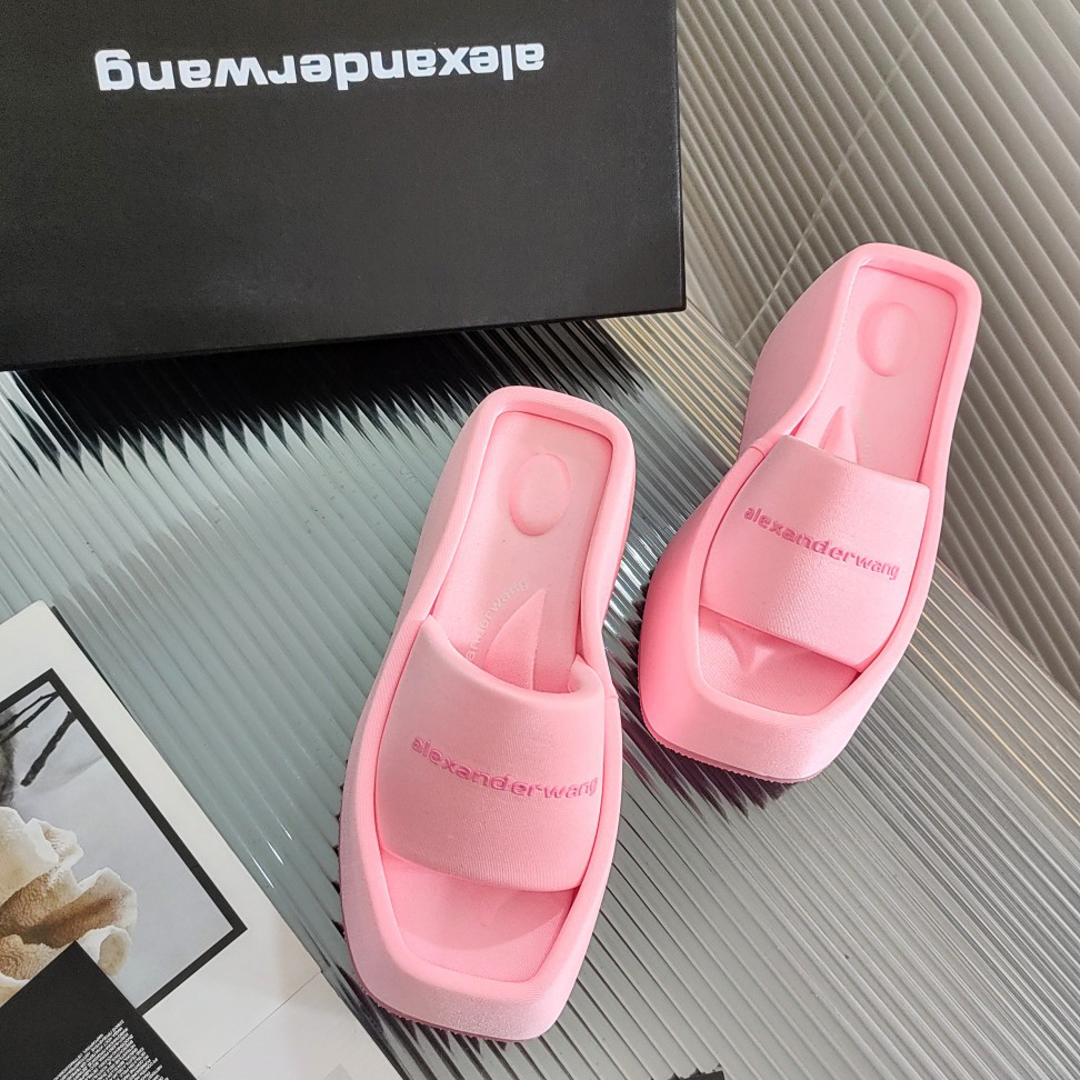 Alexander Wang Taji Platform Slide Sandal In Lycra - EUR FASHION