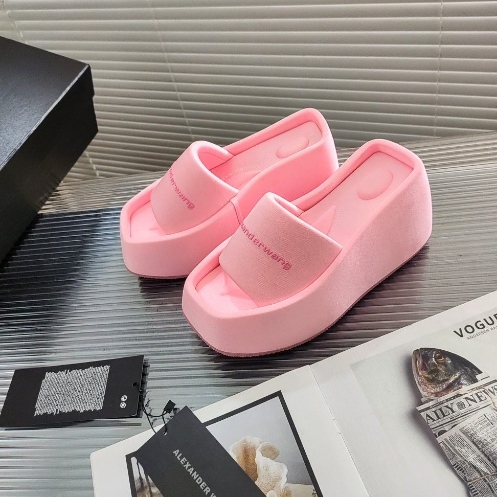 Alexander Wang Taji Platform Slide Sandal In Lycra - EUR FASHION