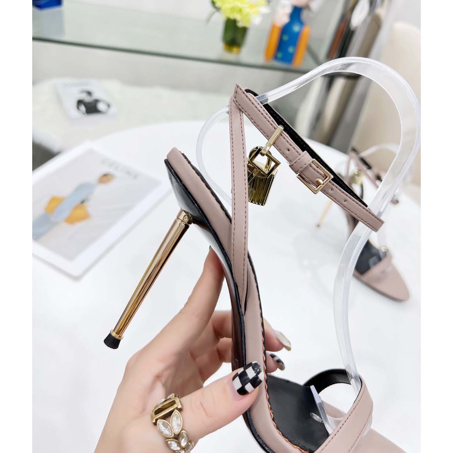 Tom Ford Sandalias Padlock De Piel With Heel Height Of 10.5cm - EUR FASHION