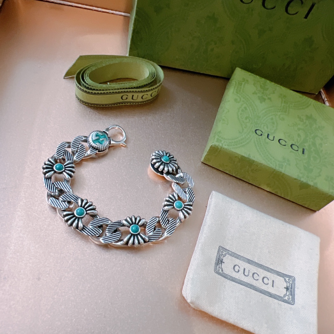 Gucci Interlocking G Flower Bracelet - EUR FASHION