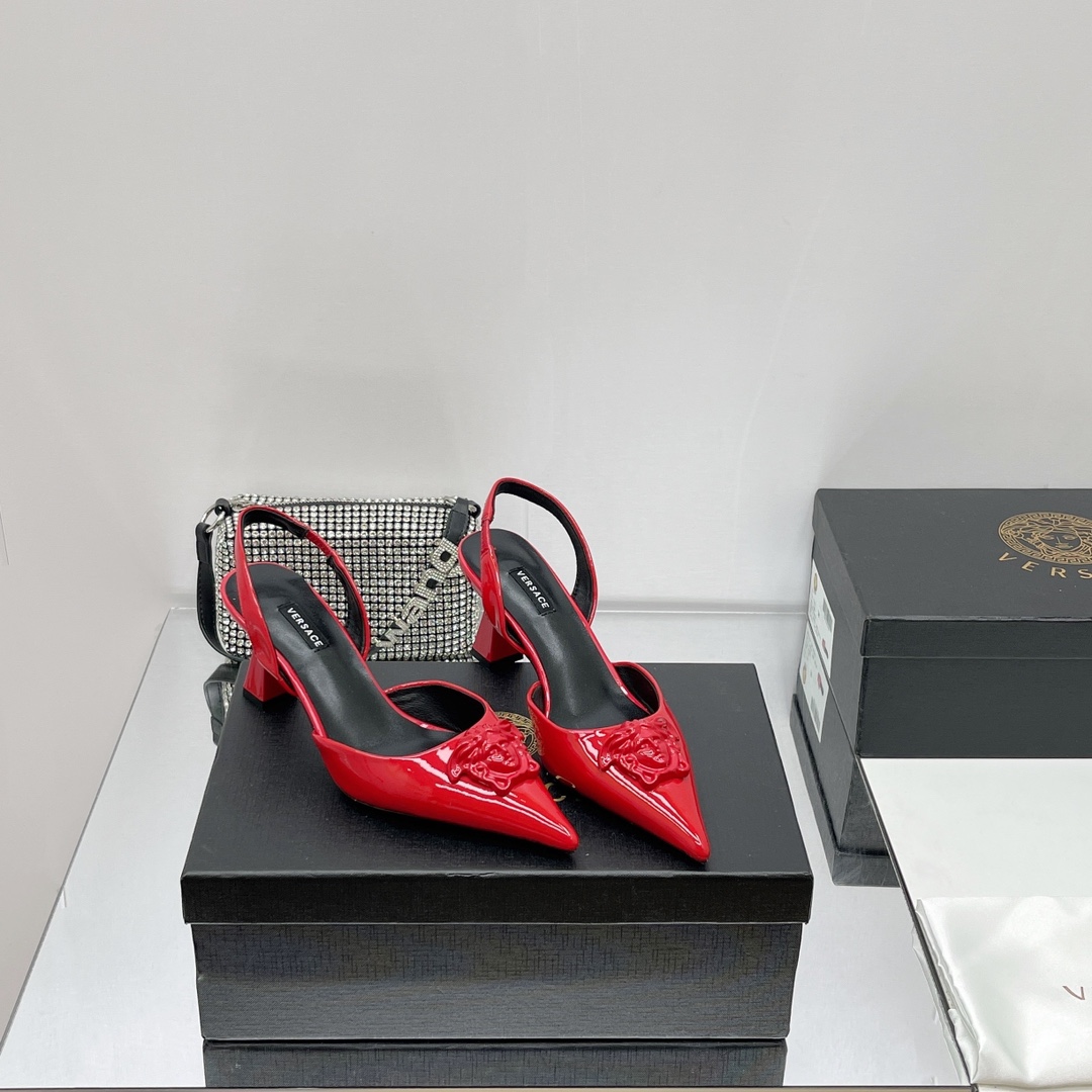 Versace La Medusa Sling-Back Pumps - EUR FASHION