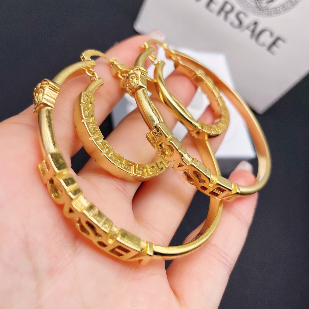 Versace La Medusa Greca Hoop Earrings - EUR FASHION