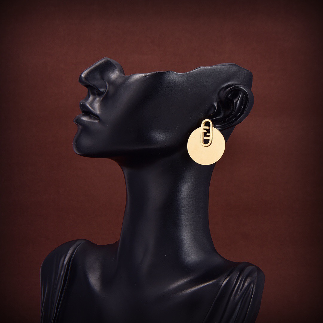 Fendi O’Lock Gold-Coloured Earrings - EUR FASHION