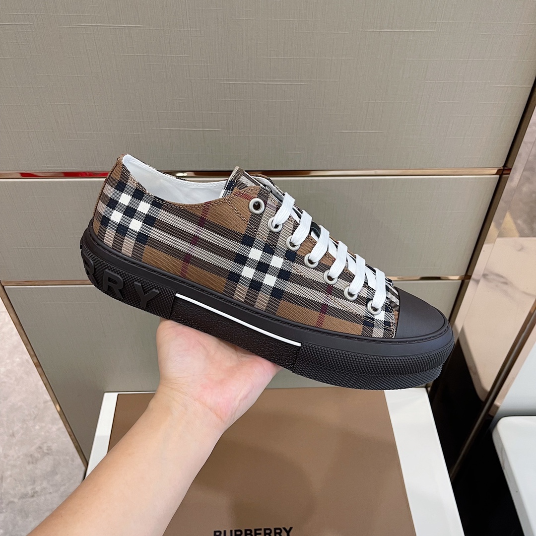 Burberry Vintage Check Cotton Sneakers - EUR FASHION