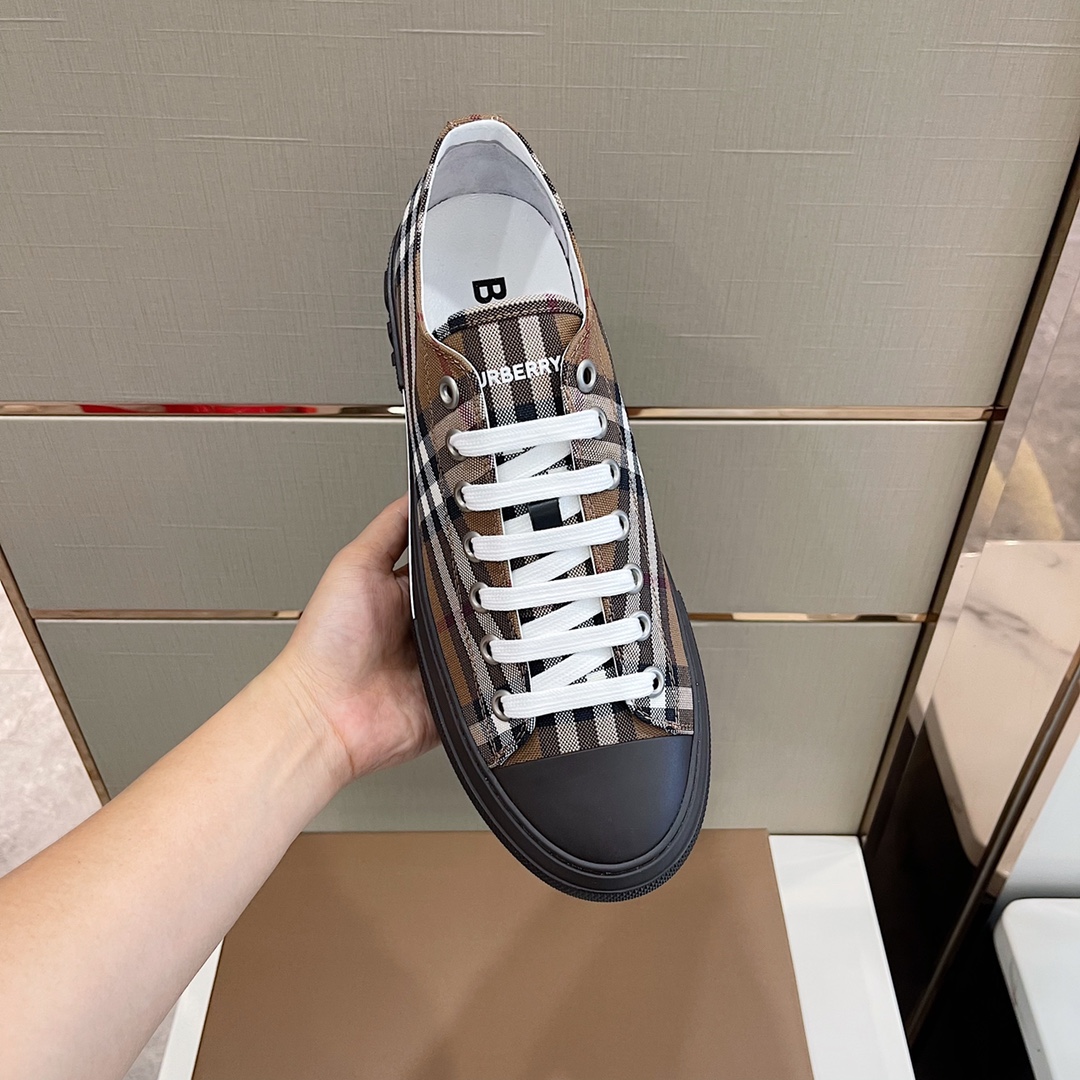 Burberry Vintage Check Cotton Sneakers - EUR FASHION