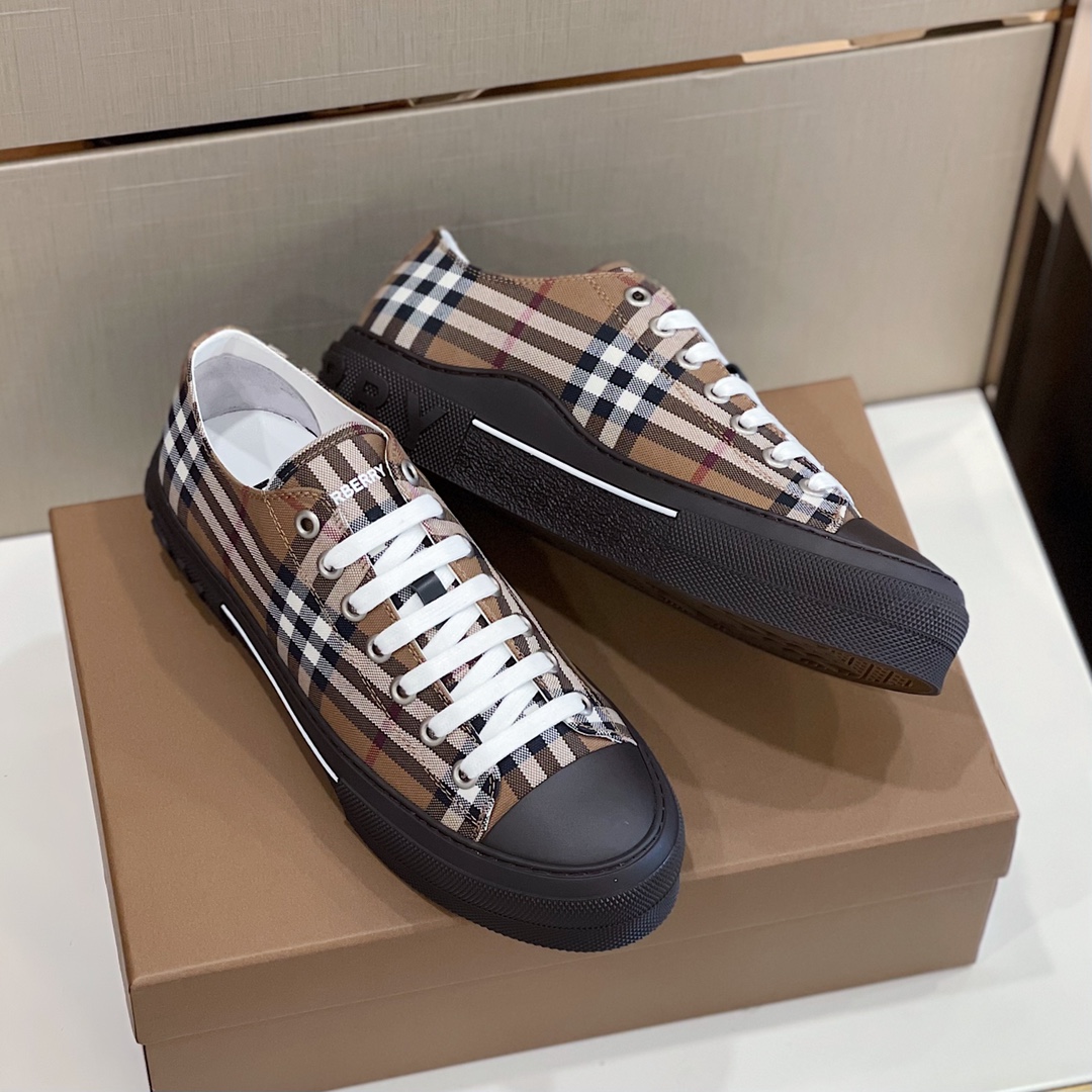 Burberry Vintage Check Cotton Sneakers - EUR FASHION