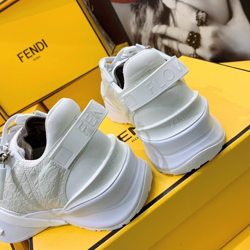 Fendi Flow Beige Suede Low-Tops Sneakers - EUR FASHION