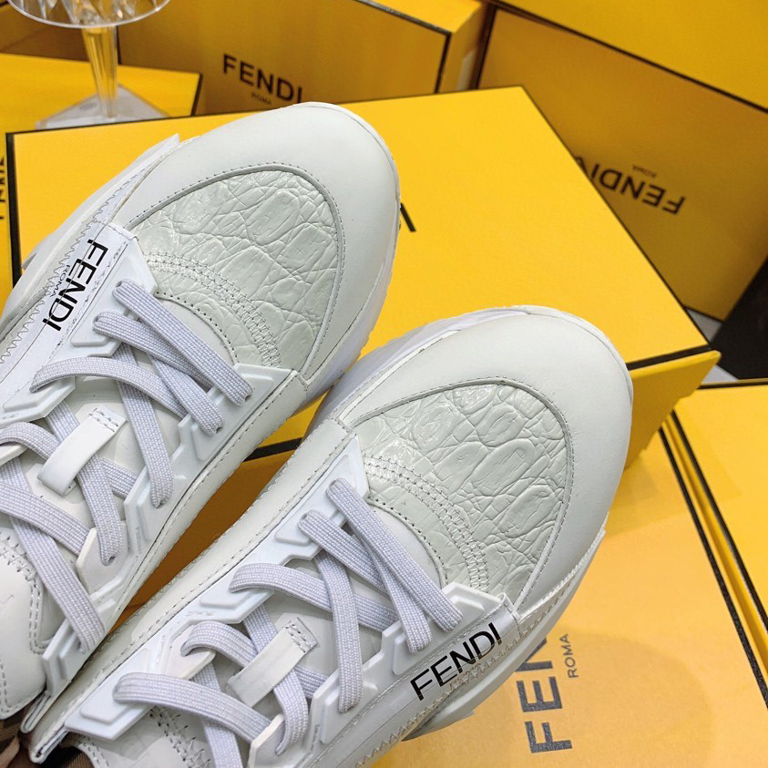 Fendi Flow Beige Suede Low-Tops Sneakers - EUR FASHION