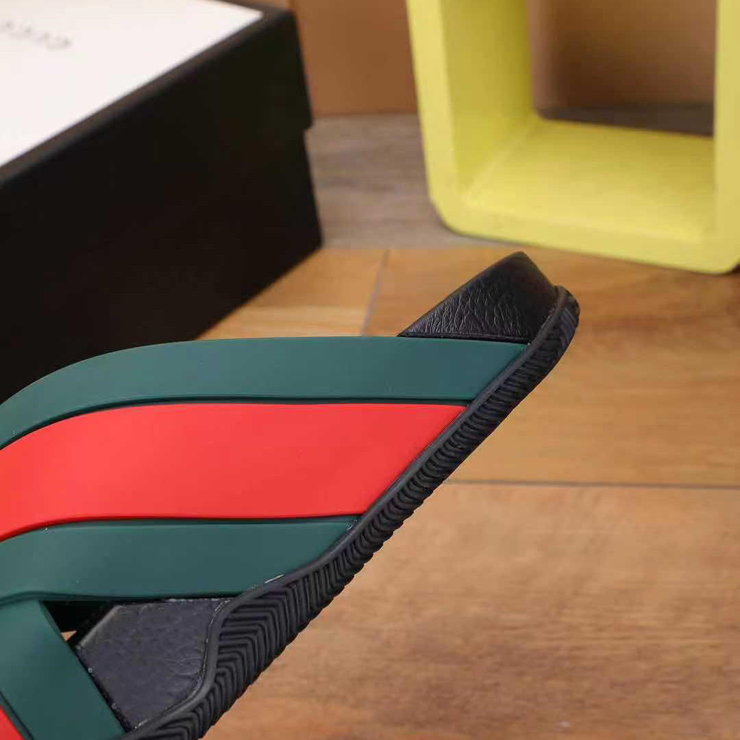 Gucci  Slide Sandals With Web - EUR FASHION